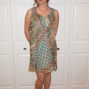 Vintage Alberto Makali multicolor mini dress